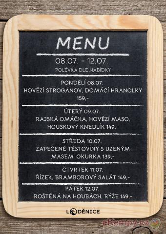 Cyklokempy Loděnice Menu 8.7.-12.7.2024